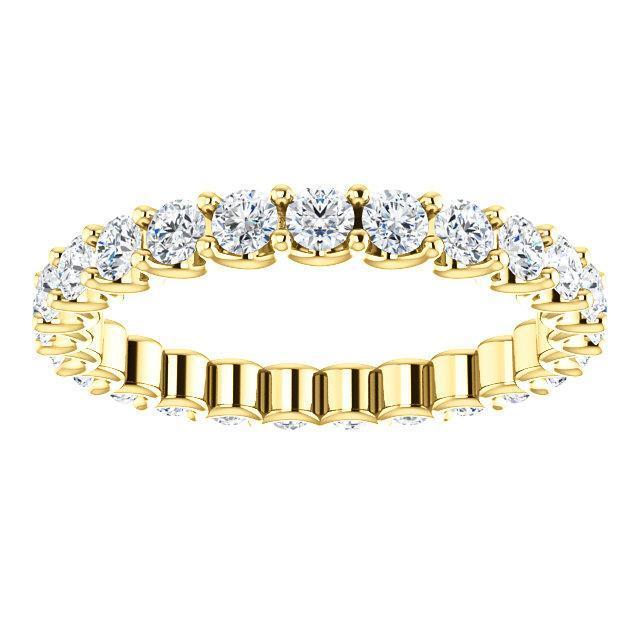 Full Eternity Wedding Band with 0.90 TCW Round Cut Moissanite
