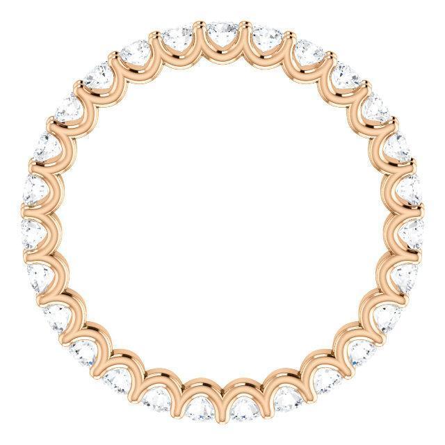 Full Eternity Wedding Band with 0.90 TCW Round Cut Moissanite