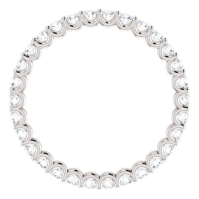 Full Eternity Wedding Band with 0.90 TCW Round Cut Moissanite