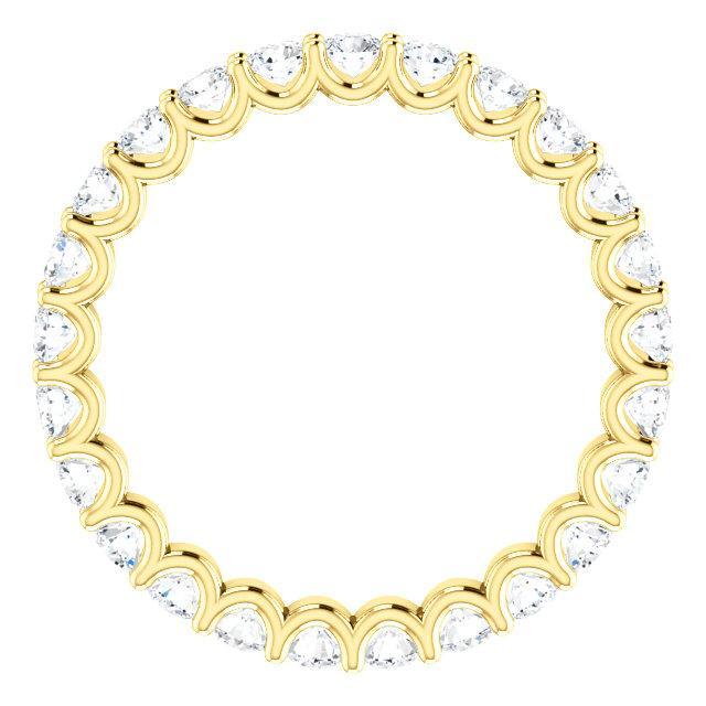 Full Eternity Wedding Band with 0.90 TCW Round Cut Moissanite