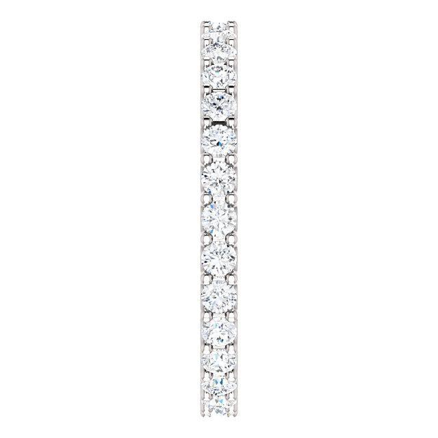 Full Eternity Wedding Band with 0.90 TCW Round Cut Moissanite