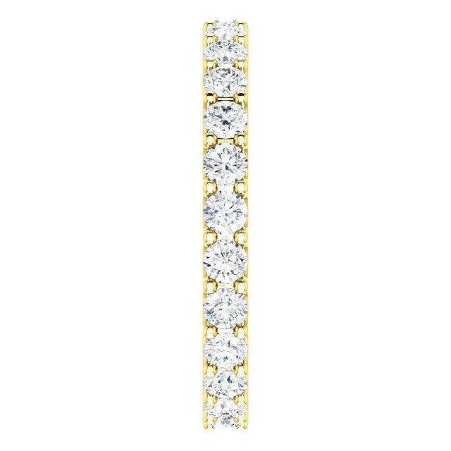 Full Eternity Wedding Band with 0.90 TCW Round Cut Moissanite