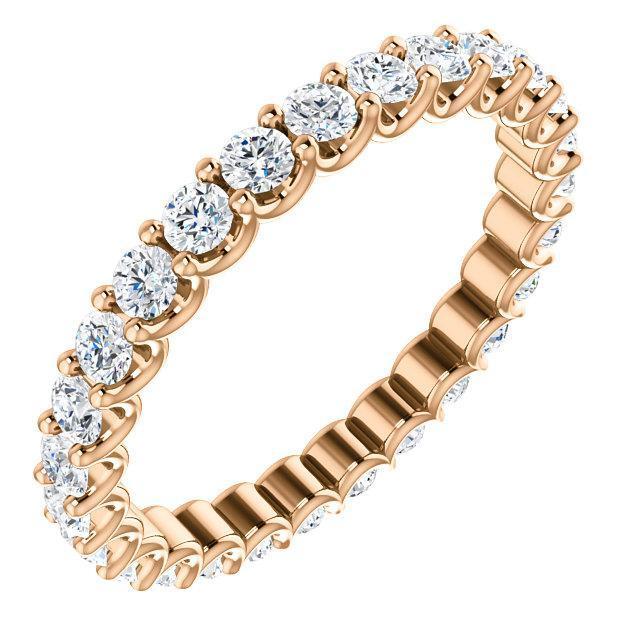 Full Eternity Wedding Band with 0.90 TCW Round Cut Moissanite