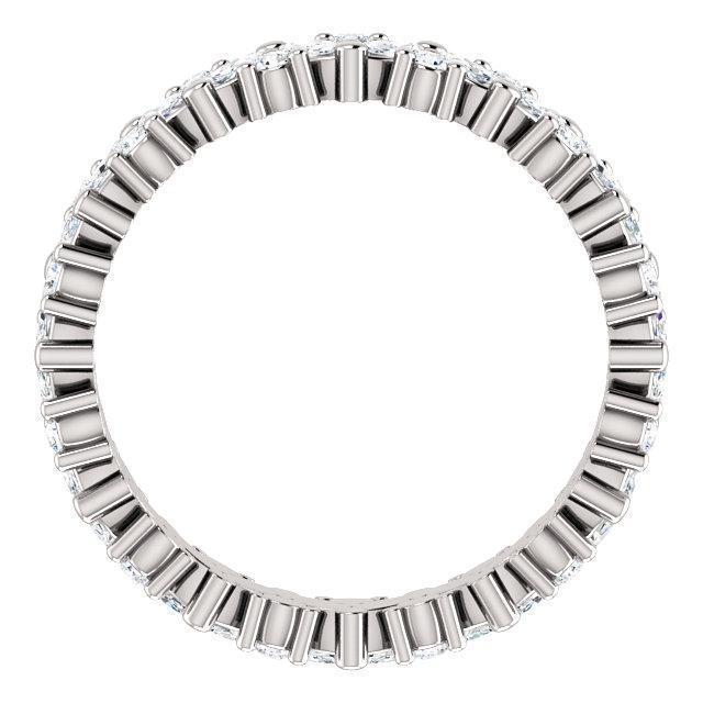 Full Eternity Wedding Band with 1.20 TCW Marquise & Round Cut Moissanite
