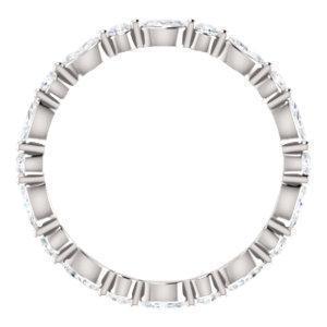 Altarnative Diamond Wedding Band with 7.50 TCW Marquise, Round Cut Moissanite