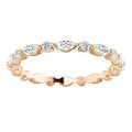 Altarnative Diamond Wedding Band with 7.50 TCW Marquise, Round Cut Moissanite
