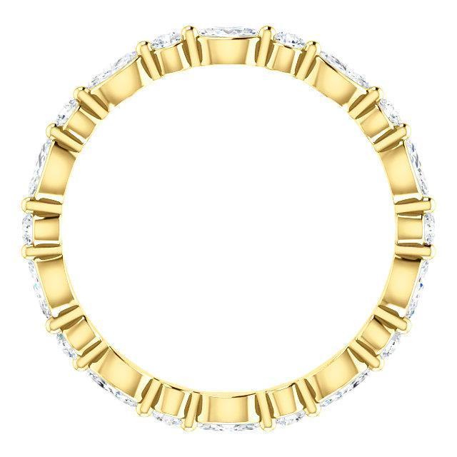 Altarnative Diamond Wedding Band with 7.50 TCW Marquise, Round Cut Moissanite