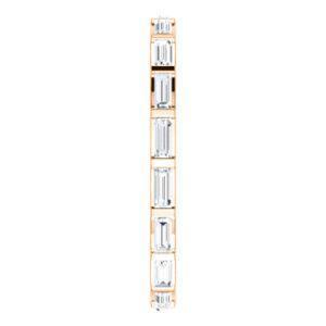 Bezel Full Eternity Wedding Band with 7.50 TCW Baguette Cut Moissanite