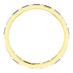Bezel Full Eternity Wedding Band with 7.50 TCW Baguette Cut Moissanite