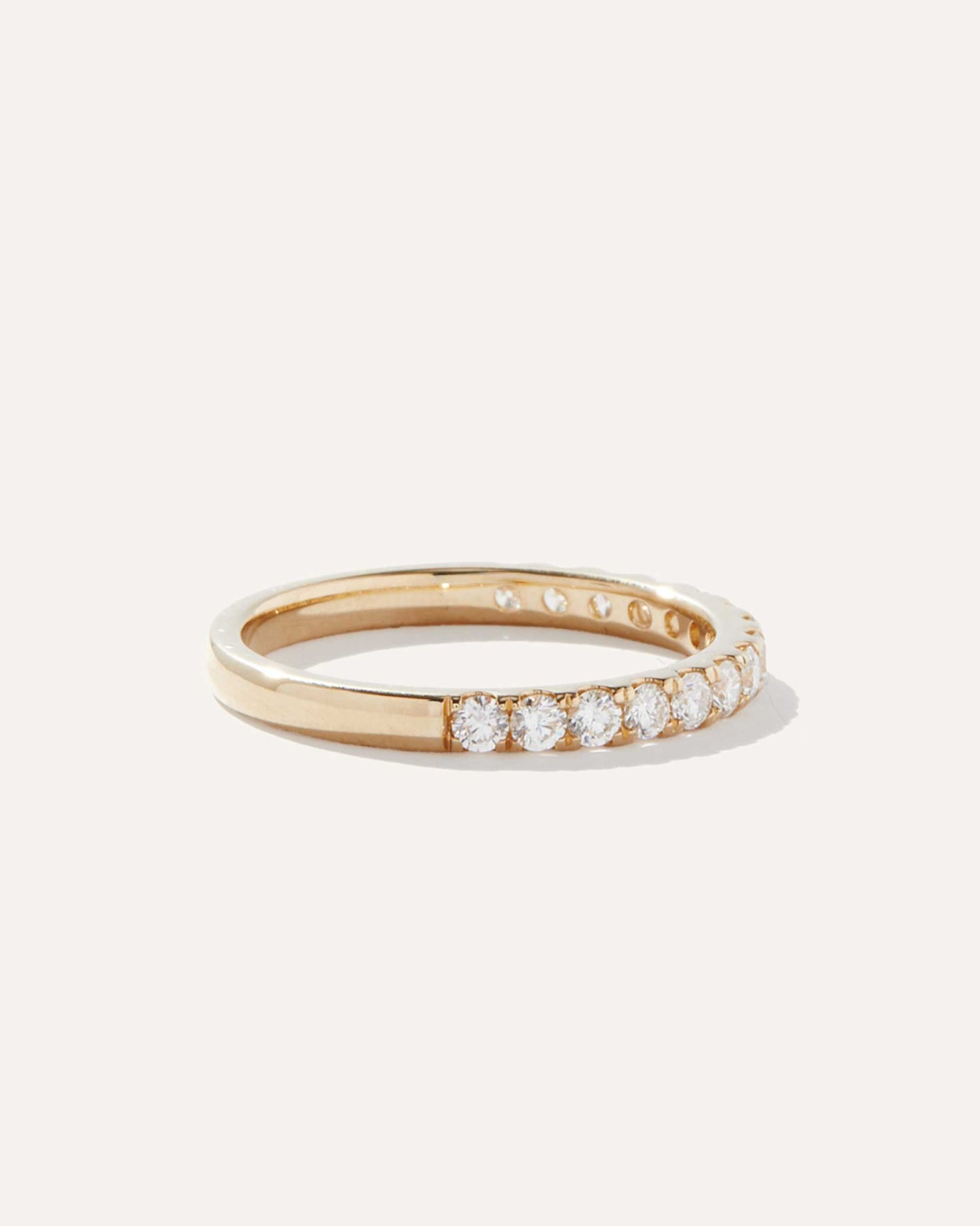 0.50 TCW Round Cut Half Eternity Moissanite Wedding Band