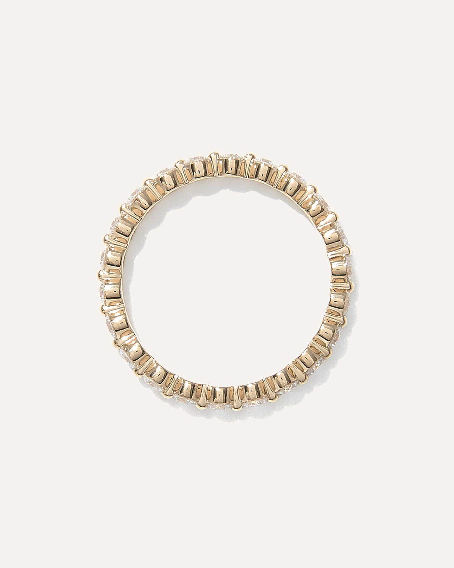 1.72 TCW Round Cut Bubble's Style Moissanite Band