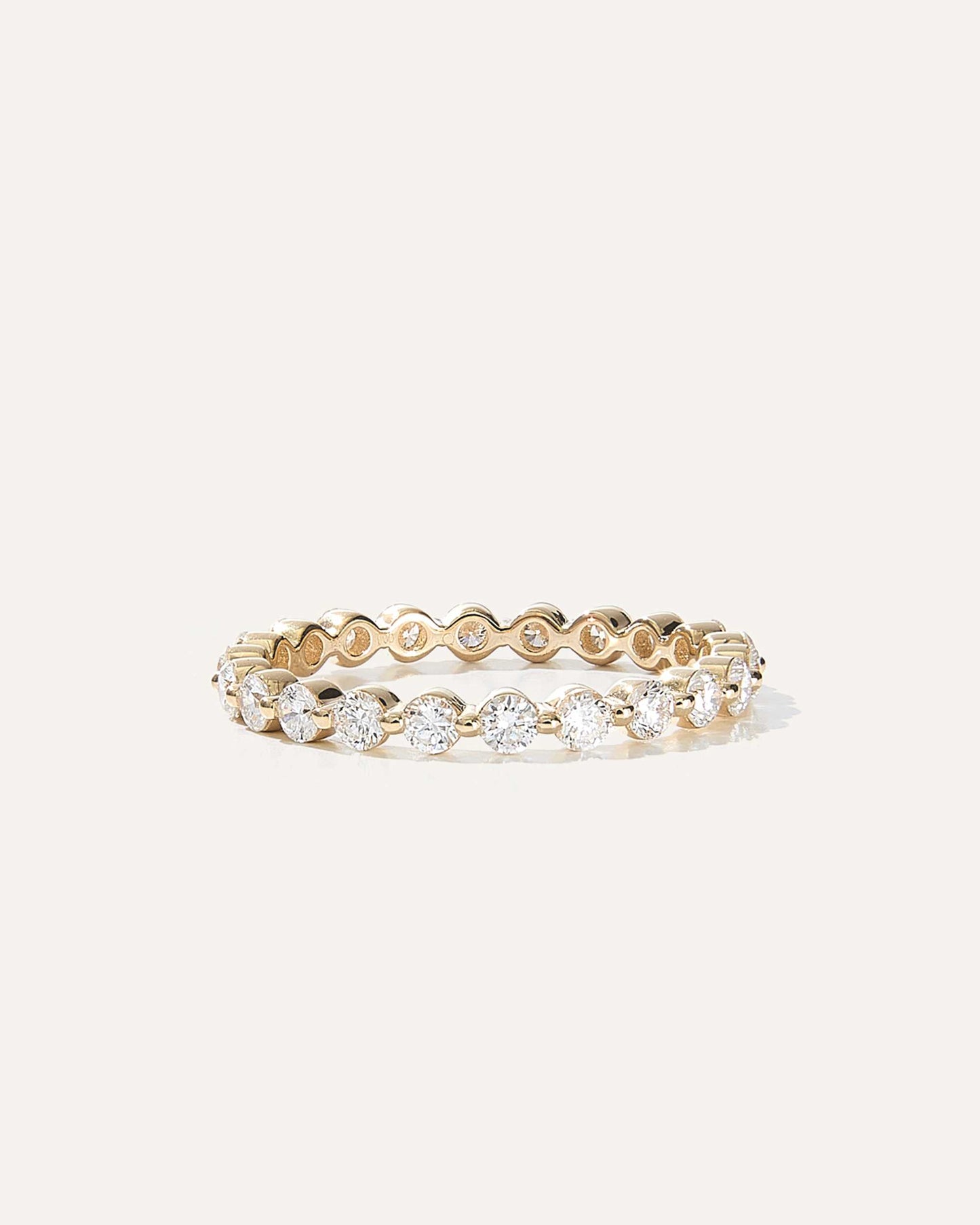 1.72 TCW Round Cut Bubble's Style Moissanite Band