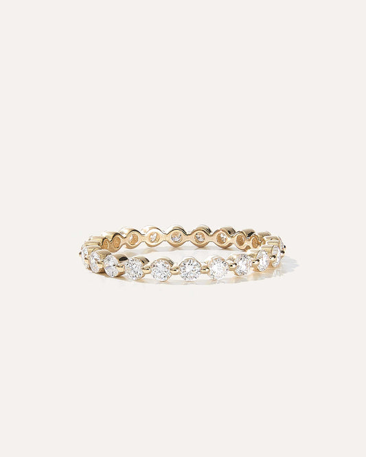 1.72 TCW Round Cut Bubble's Style Moissanite Band