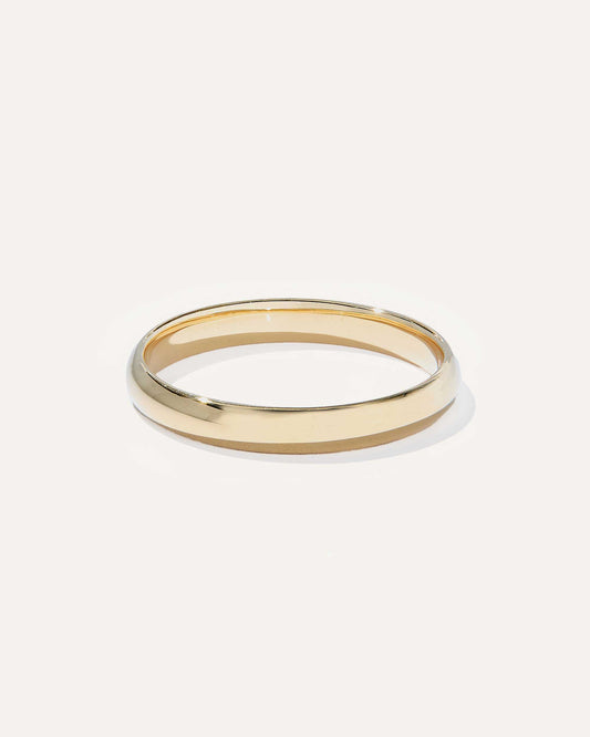 Dome Style Plain Stcakble Wedding Band