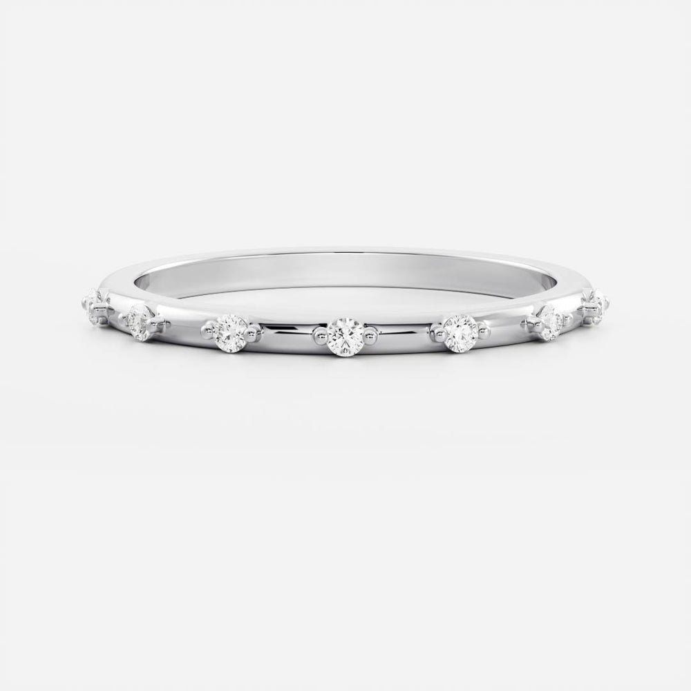 Dainty Band with 0.20 TCW Round Cut Moissanite