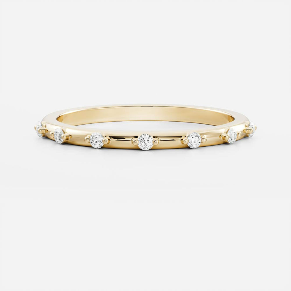 Dainty Band with 0.20 TCW Round Cut Moissanite