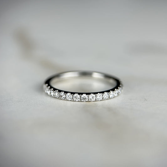 0.25 TCW Round Lab Grown Diamond Full Eternity Wedding Band
