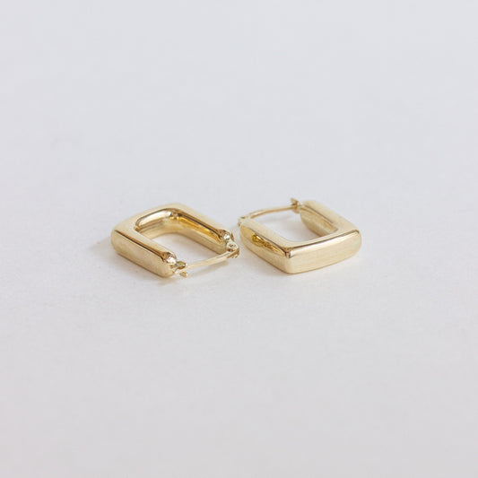 Chunky Square Hoop Earrings