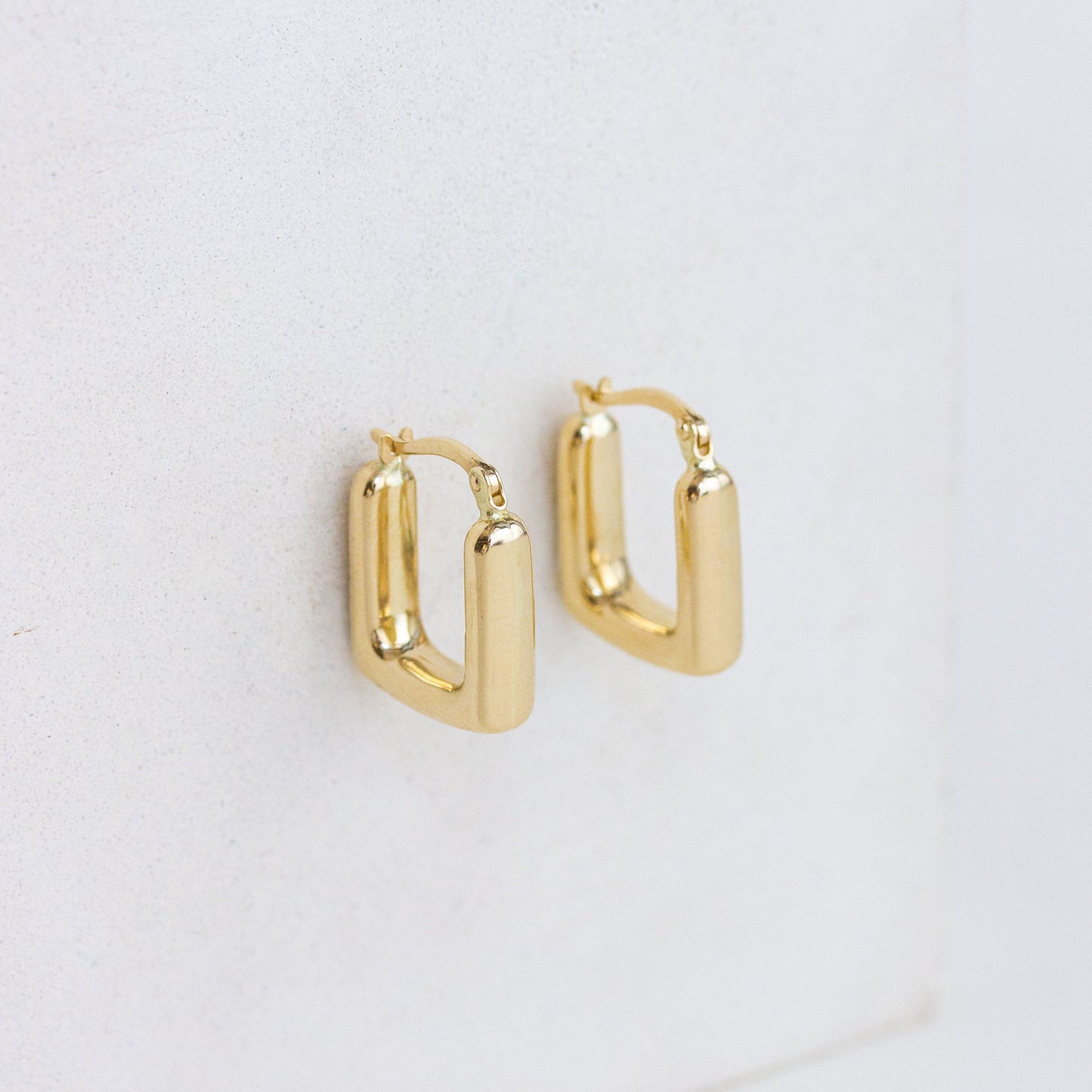 Chunky Square Hoop Earrings