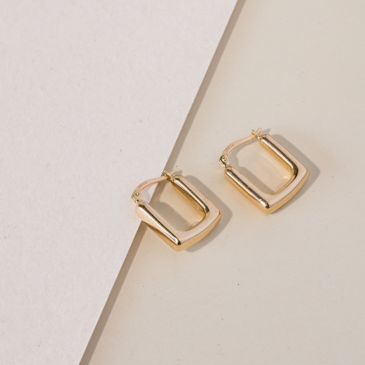 Chunky Square Hoop Earrings