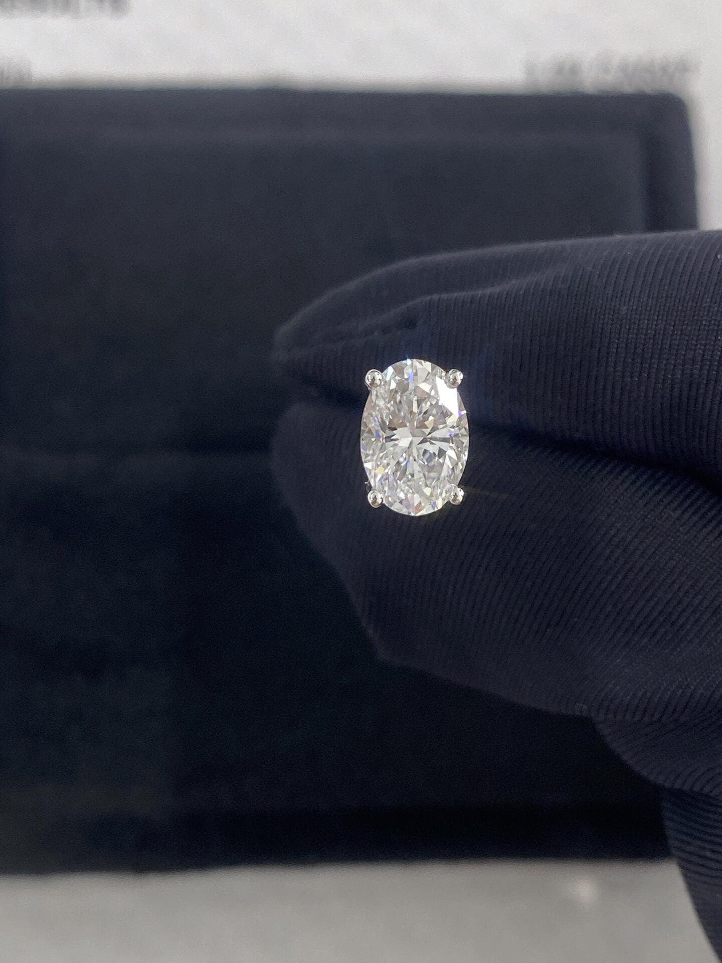 Solitaire Stud Earrings with 2.0 TCW Oval Cut Moissanite