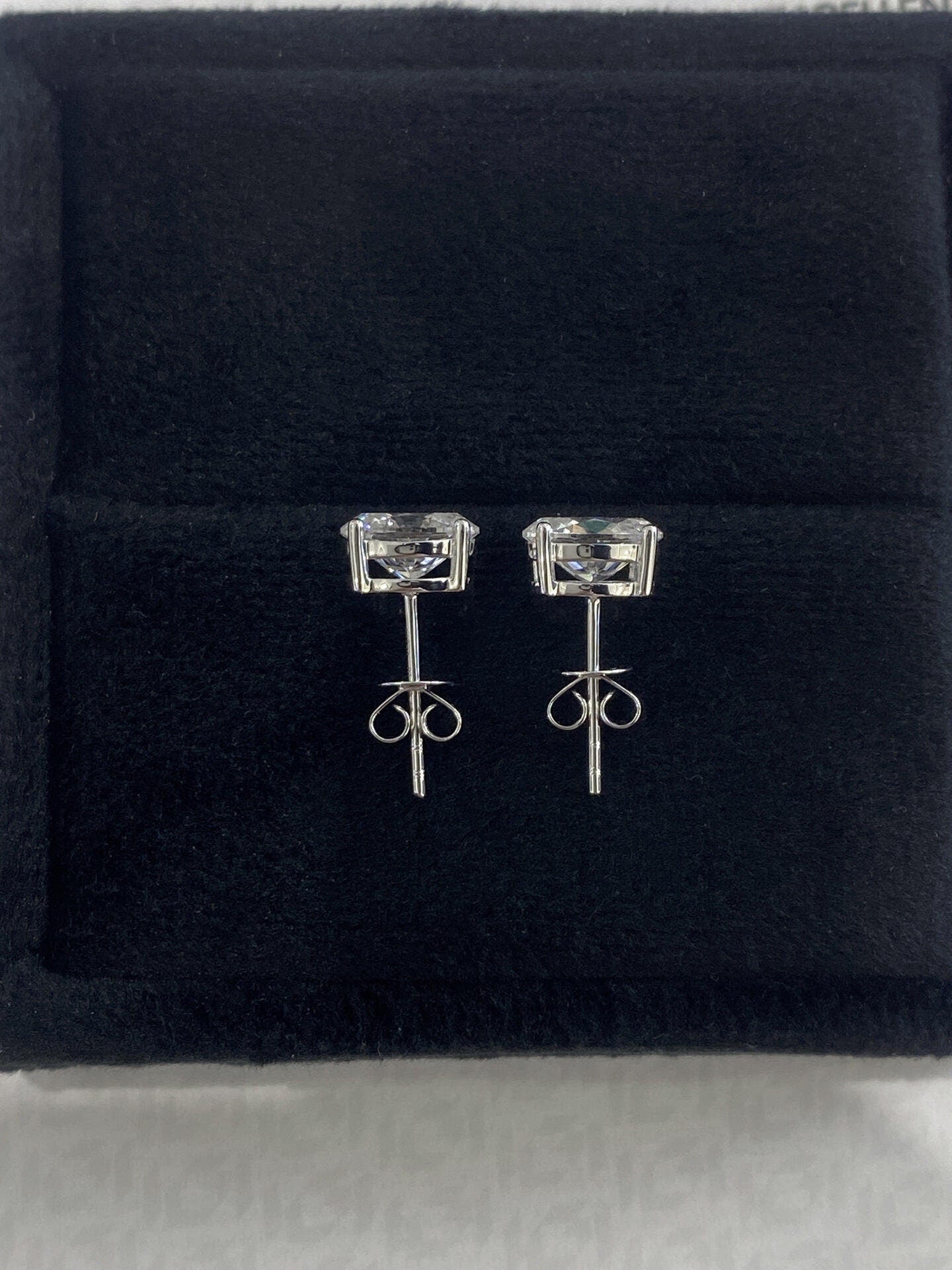 Solitaire Stud Earrings with 2.0 TCW Oval Cut Moissanite