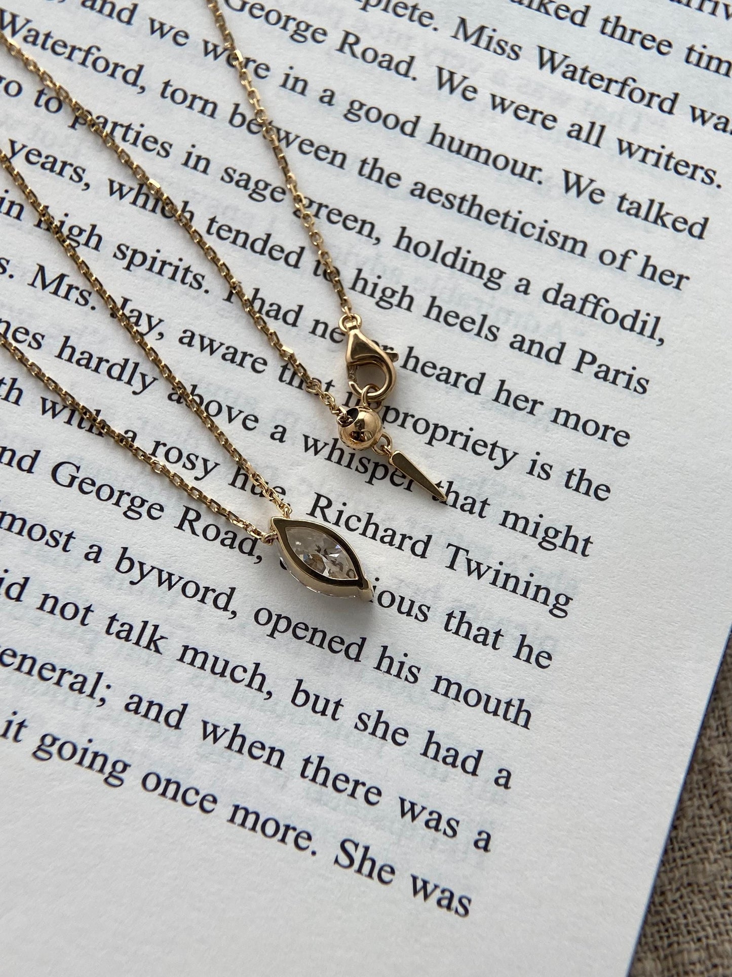 Solitaire Necklace with 1.20 TCW Marquise Cut Moissanite