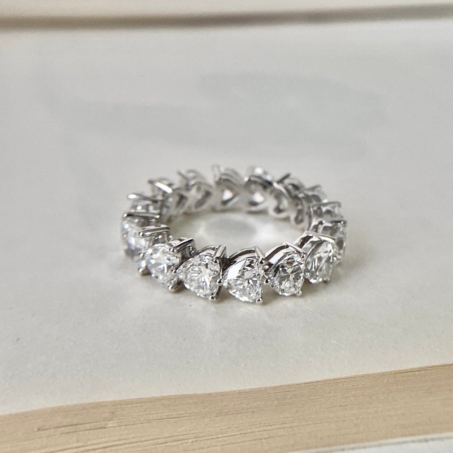 4.80 TCW Heart Full Eternity Lab Grown Diamond Wedding Band