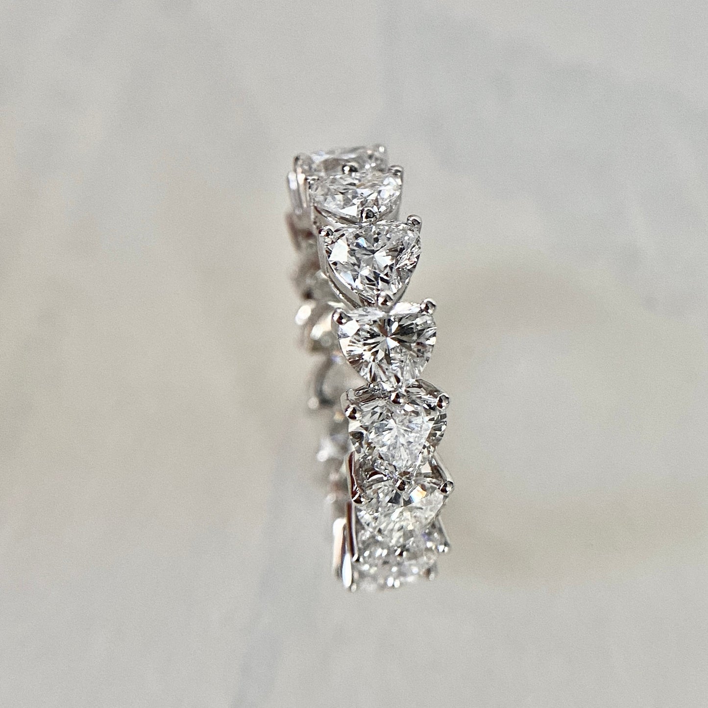 4.80 TCW Heart Full Eternity Lab Grown Diamond Wedding Band