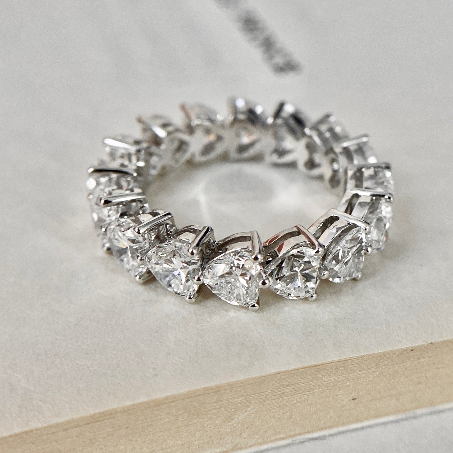 4.80 TCW Heart Full Eternity Lab Grown Diamond Wedding Band