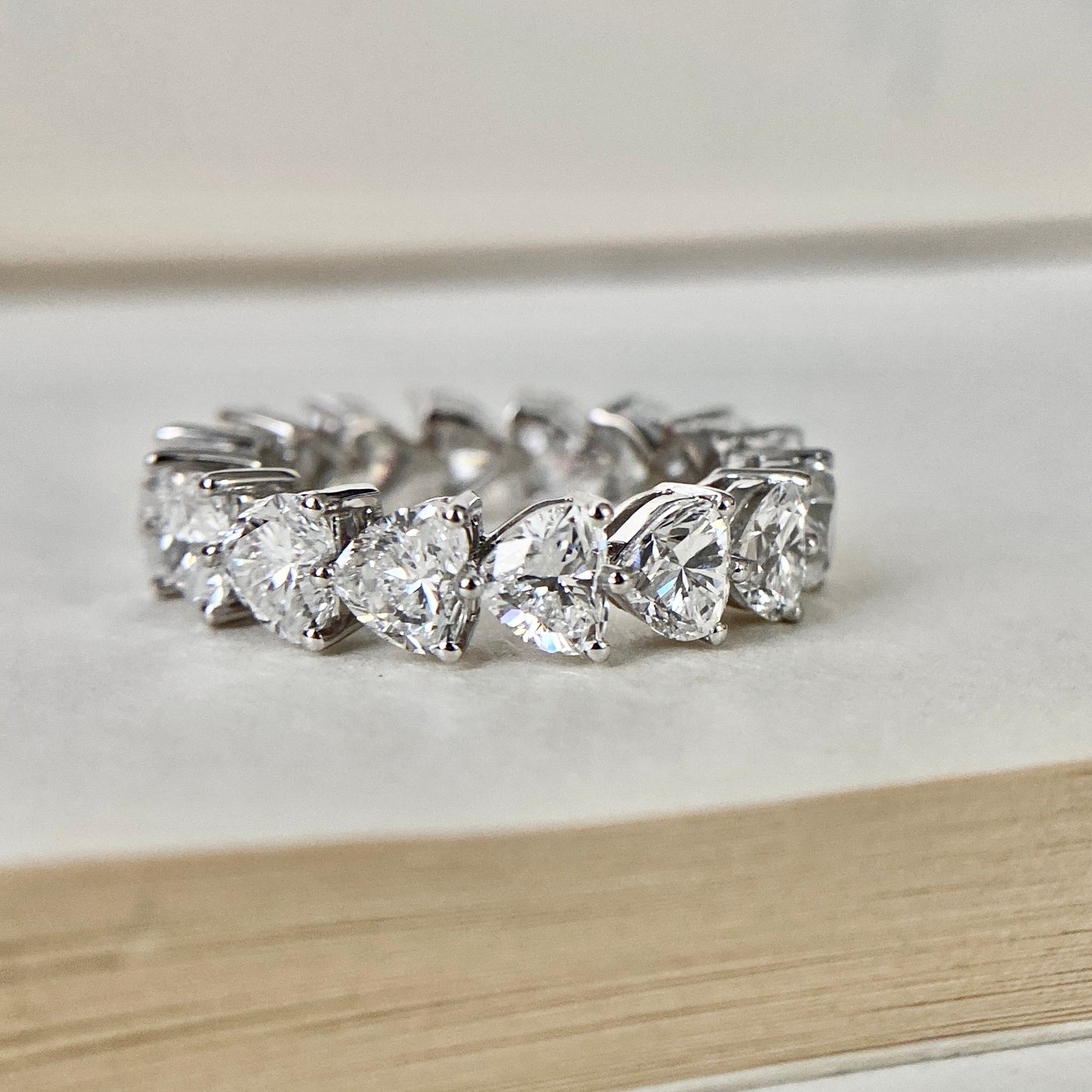 4.80 TCW Heart Full Eternity Lab Grown Diamond Wedding Band
