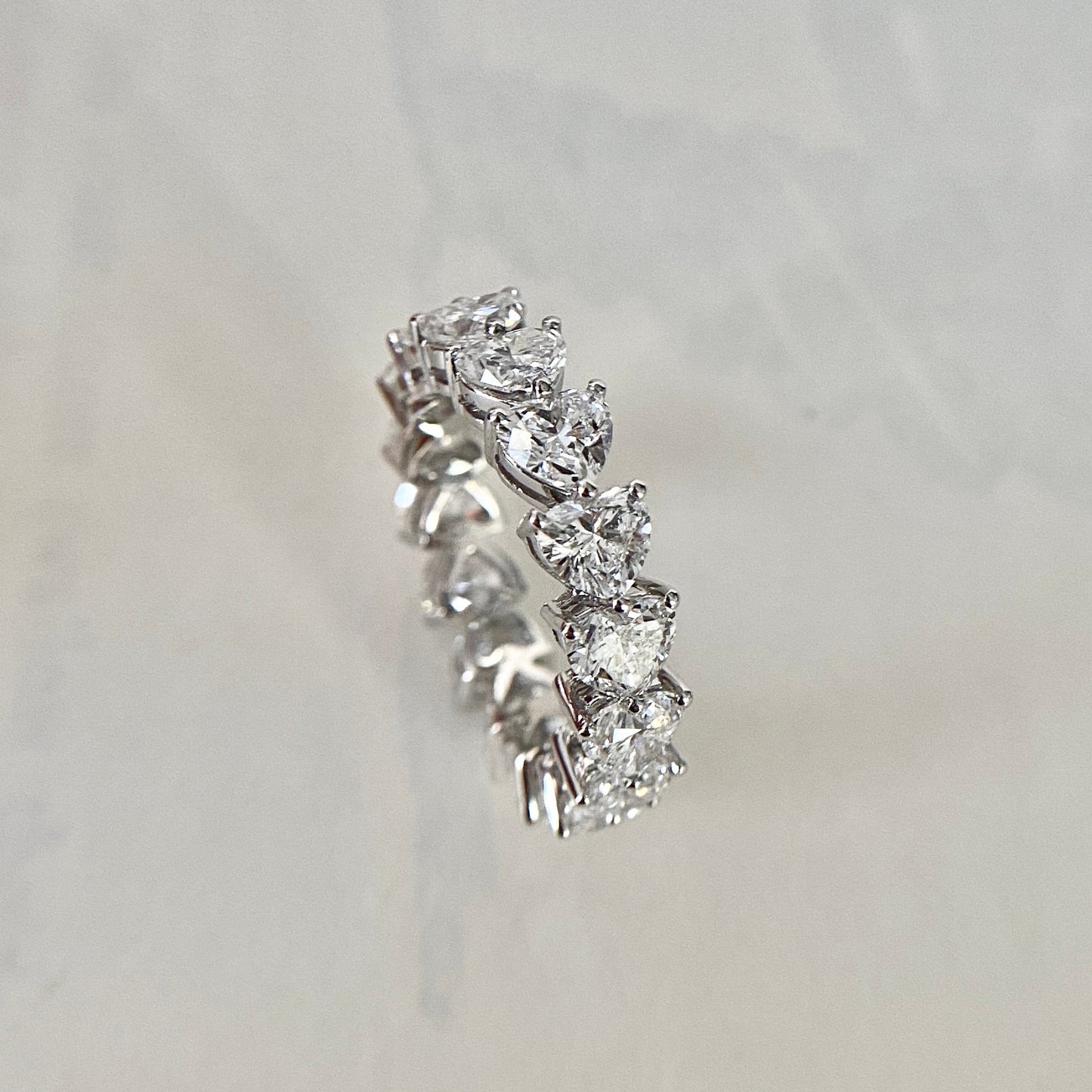4.80 TCW Heart Full Eternity Lab Grown Diamond Wedding Band