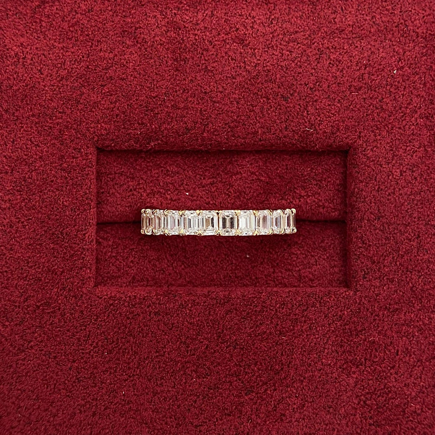 1.2 TCW Emerald Eternity Lab Grown Diamond Wedding Band