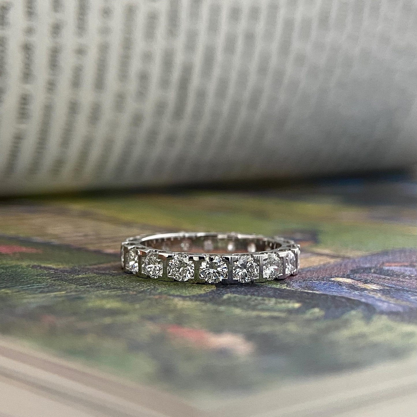 1.8 TCW Round Full Eternity Lab Grown Diamond Wedding Band