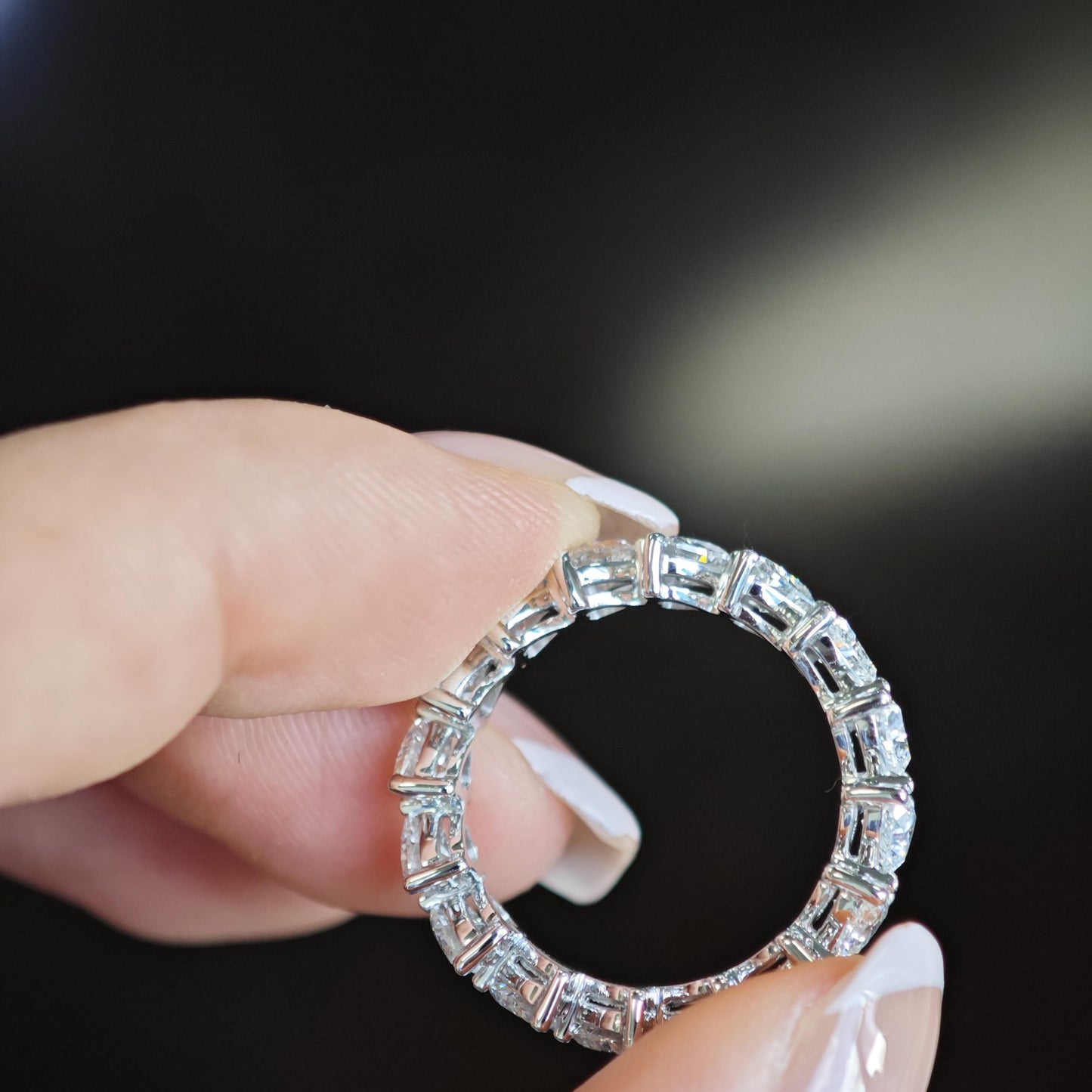 1.9 TCW Heart Eternity Lab Grown Diamond Wedding Band