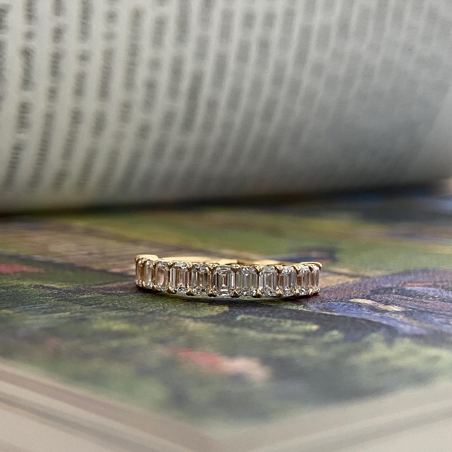 1.2 TCW Emerald Eternity Lab Grown Diamond Wedding Band