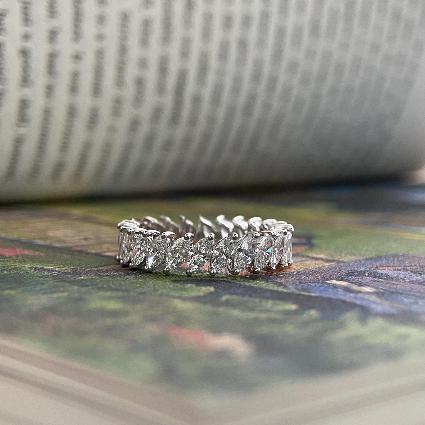 2.50 TCW Marquise Eternity Lab Grown Diamond Wedding Band