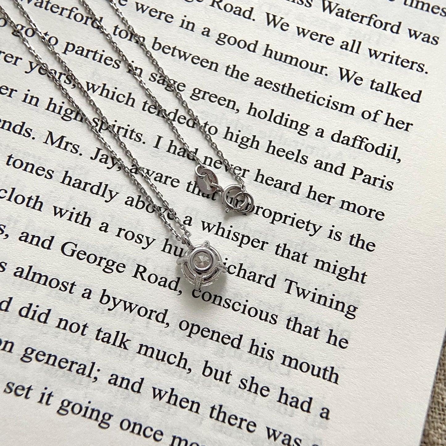 Solitaire Necklace with 1.0 TCW Round Cut Moissanite