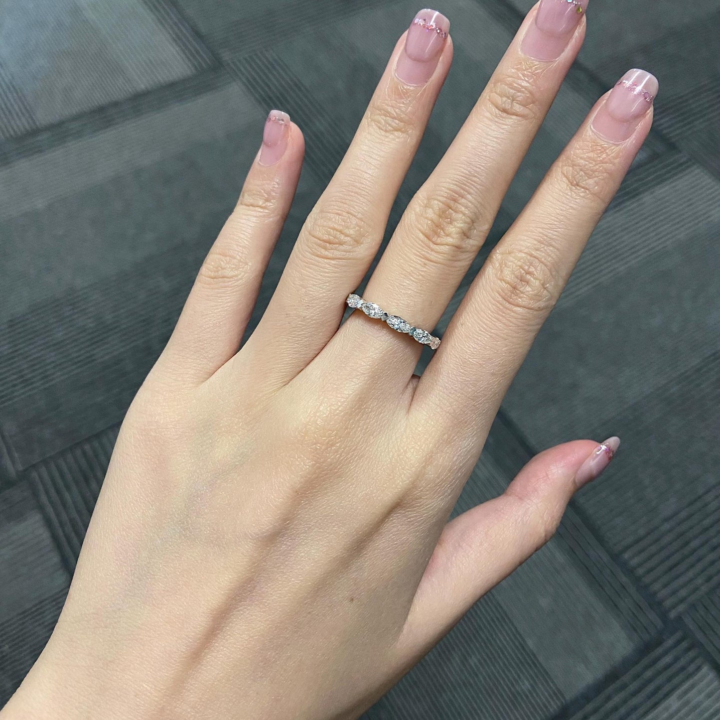 1.7 TCW Marquise Full Eternity Lab Grown Diamond Wedding Band