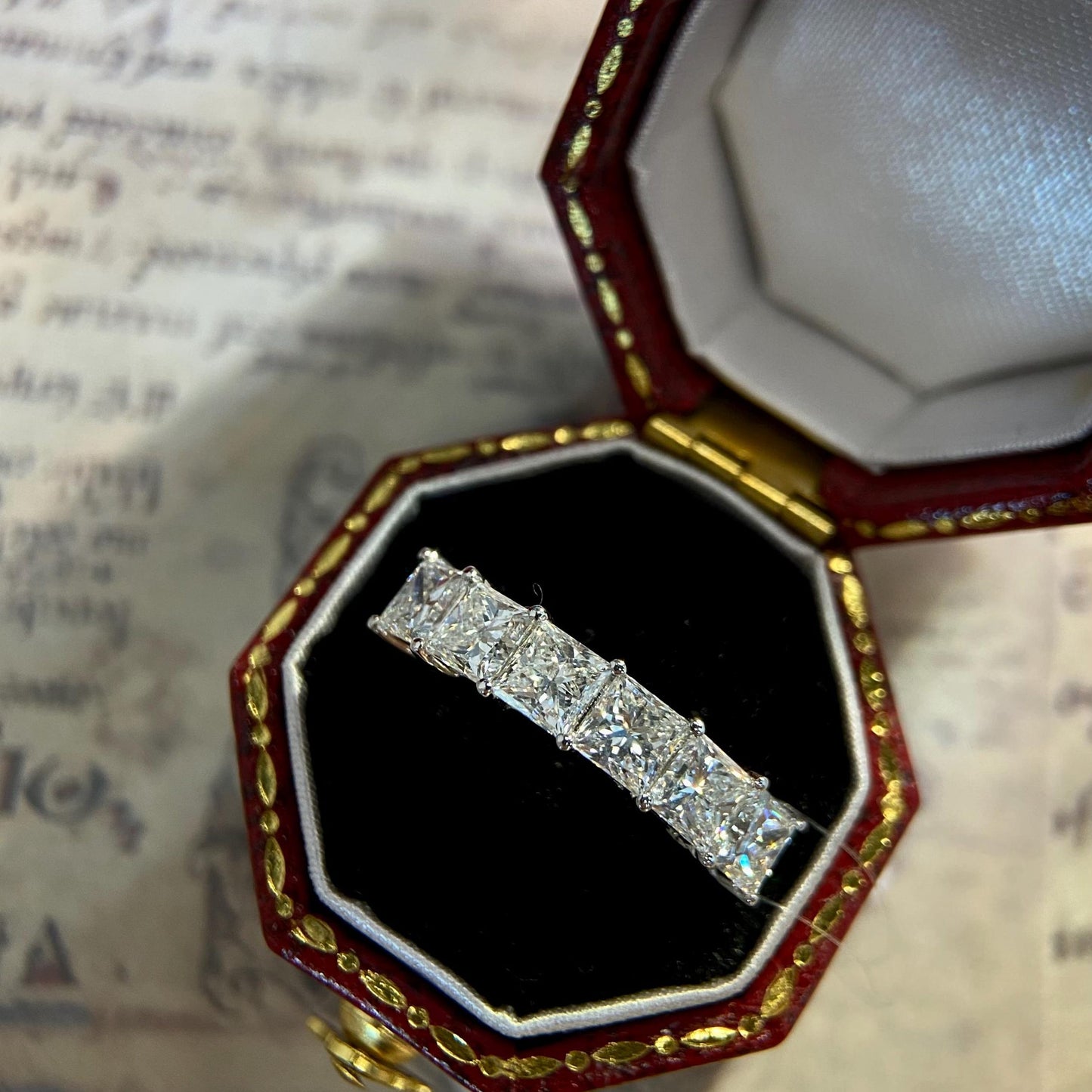 2.0 TCW Princess Half Eternity Lab Grown Diamond Wedding Band