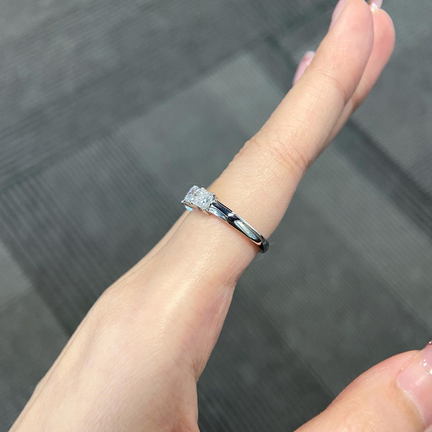 2.0 TCW Princess Half Eternity Lab Grown Diamond Wedding Band