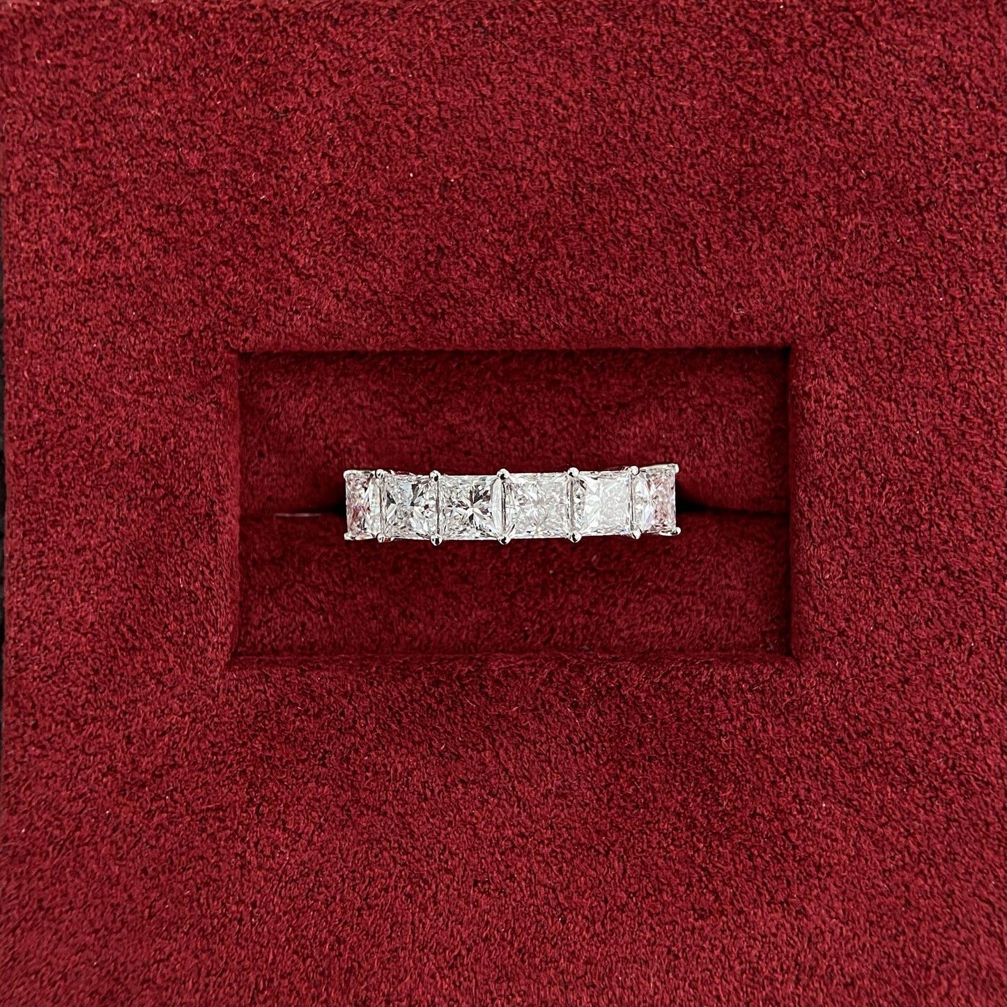 2.0 TCW Princess Half Eternity Lab Grown Diamond Wedding Band