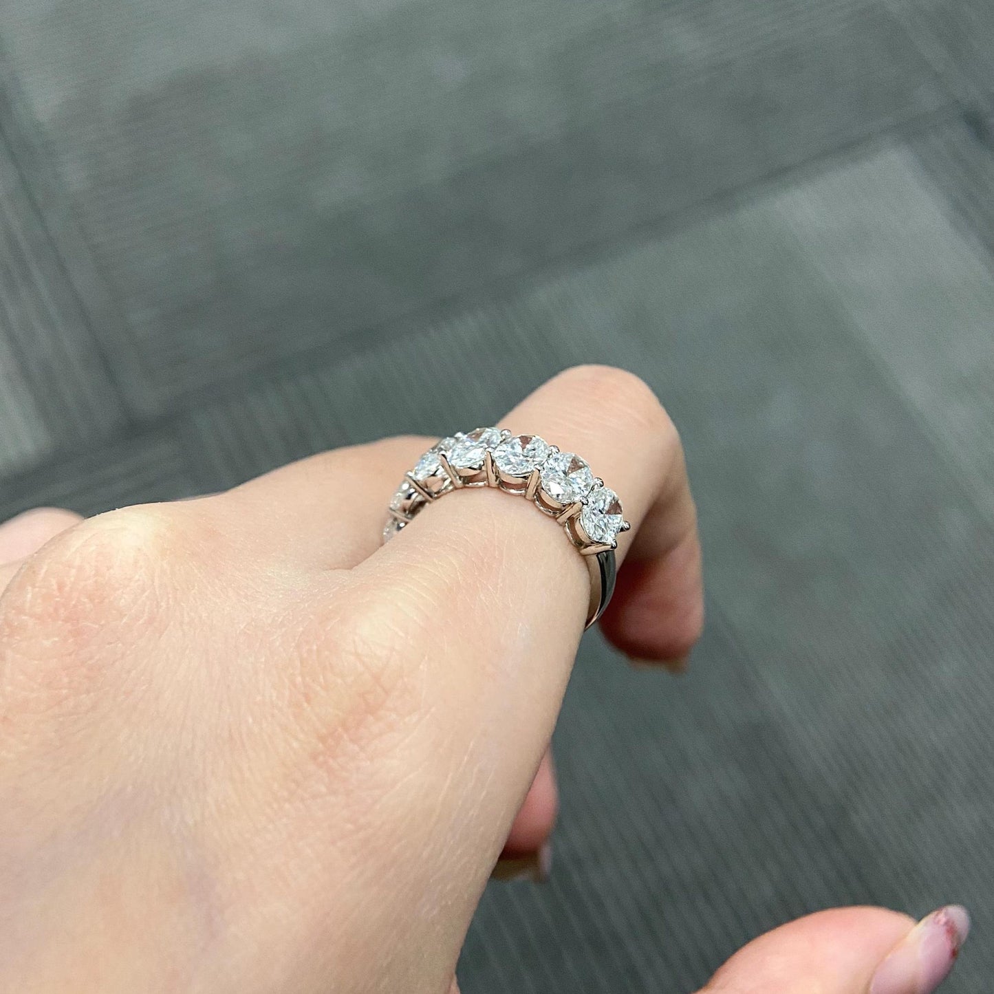 3.6 TCW Oval Eternity Lab Grown Diamond Wedding Band