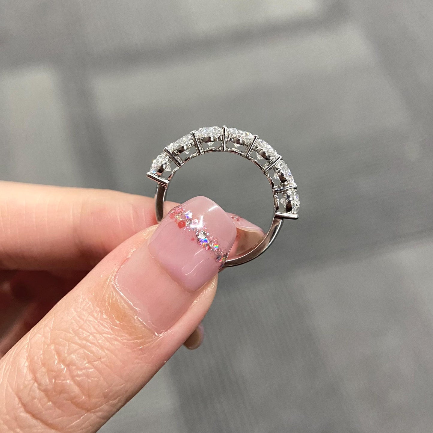3.6 TCW Oval Eternity Lab Grown Diamond Wedding Band