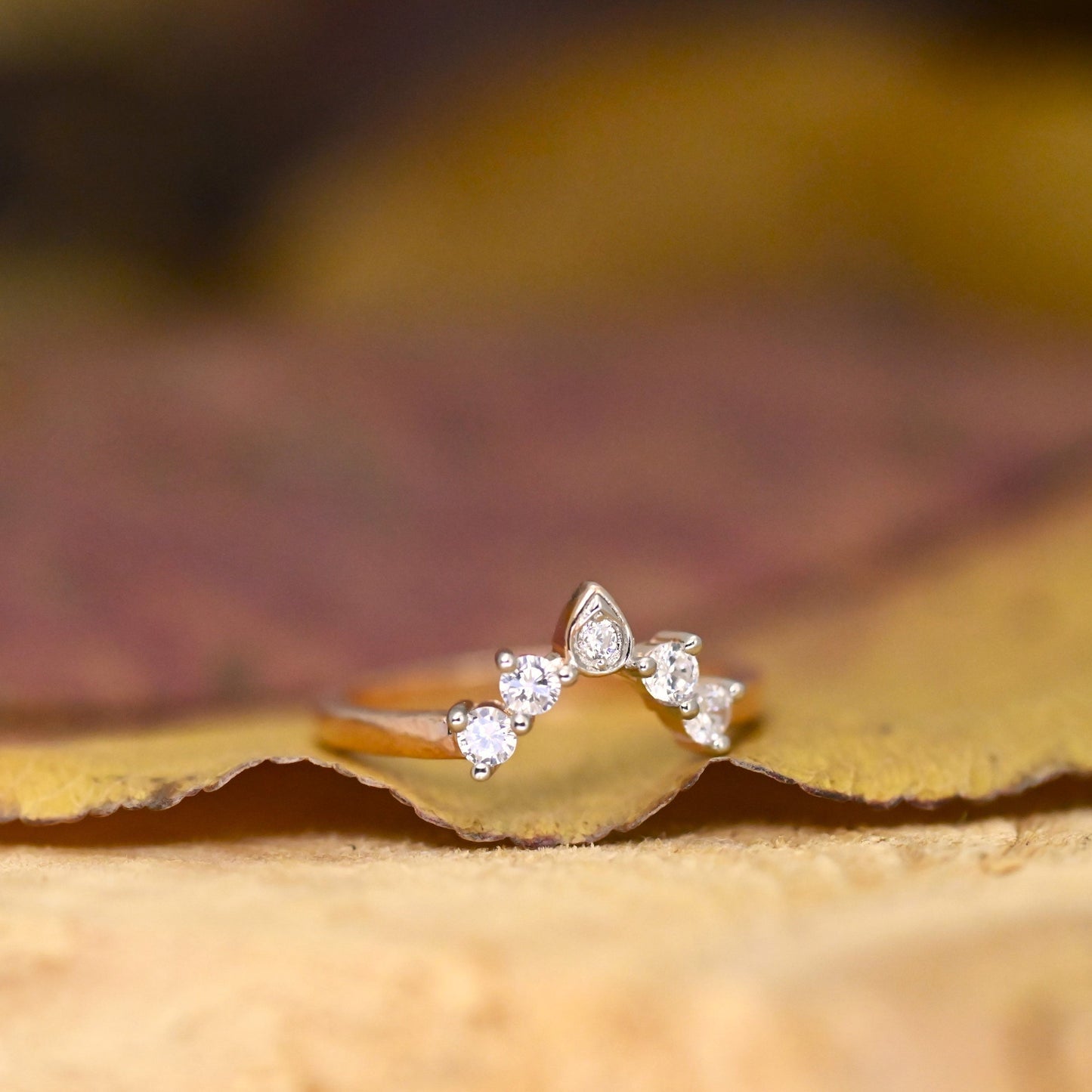 Pave Setting Bridal Ring Set with 1.0 CT Round Cut Moissanite