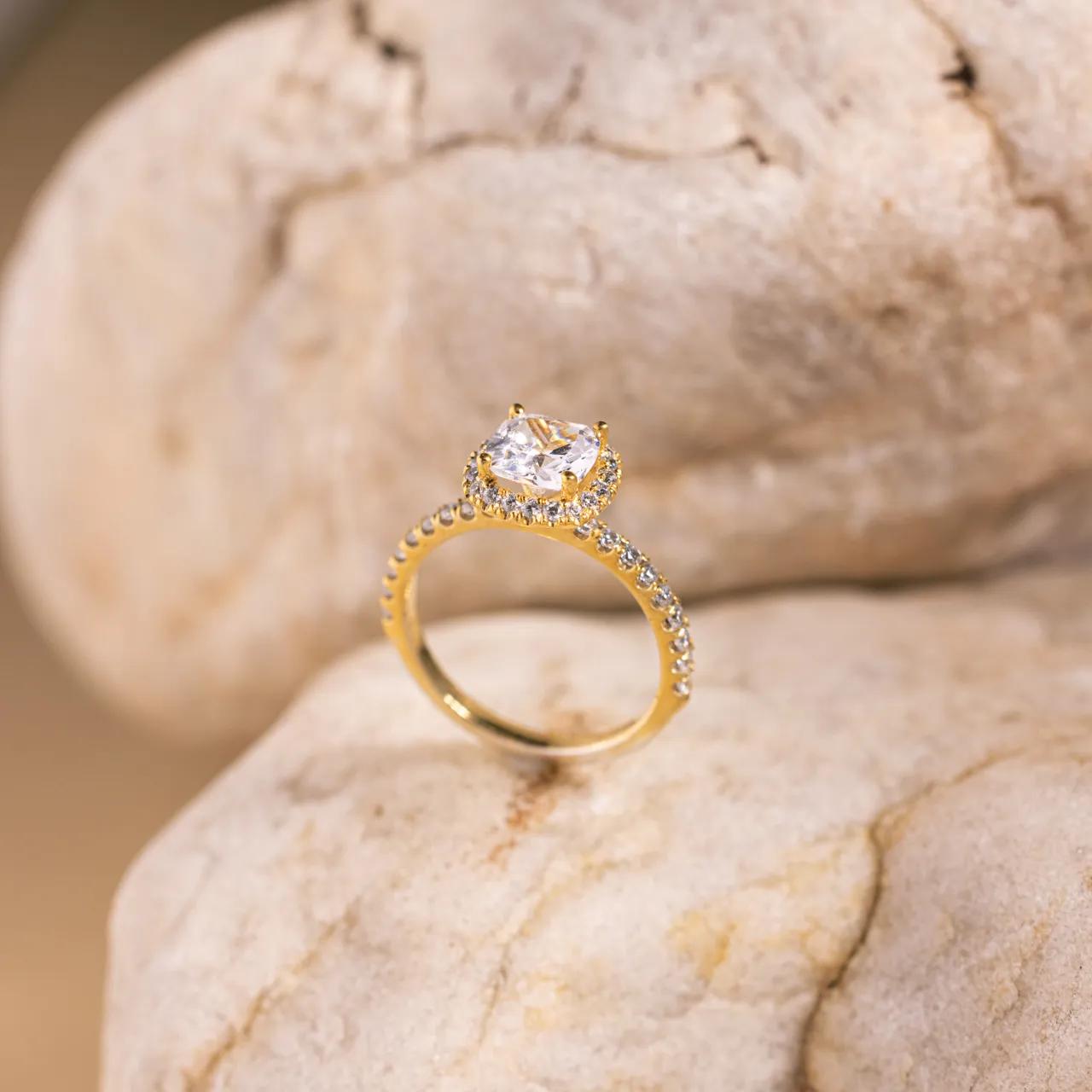 Halo & Pave Ring with 2.0 CT Cushion Cut Moissanite