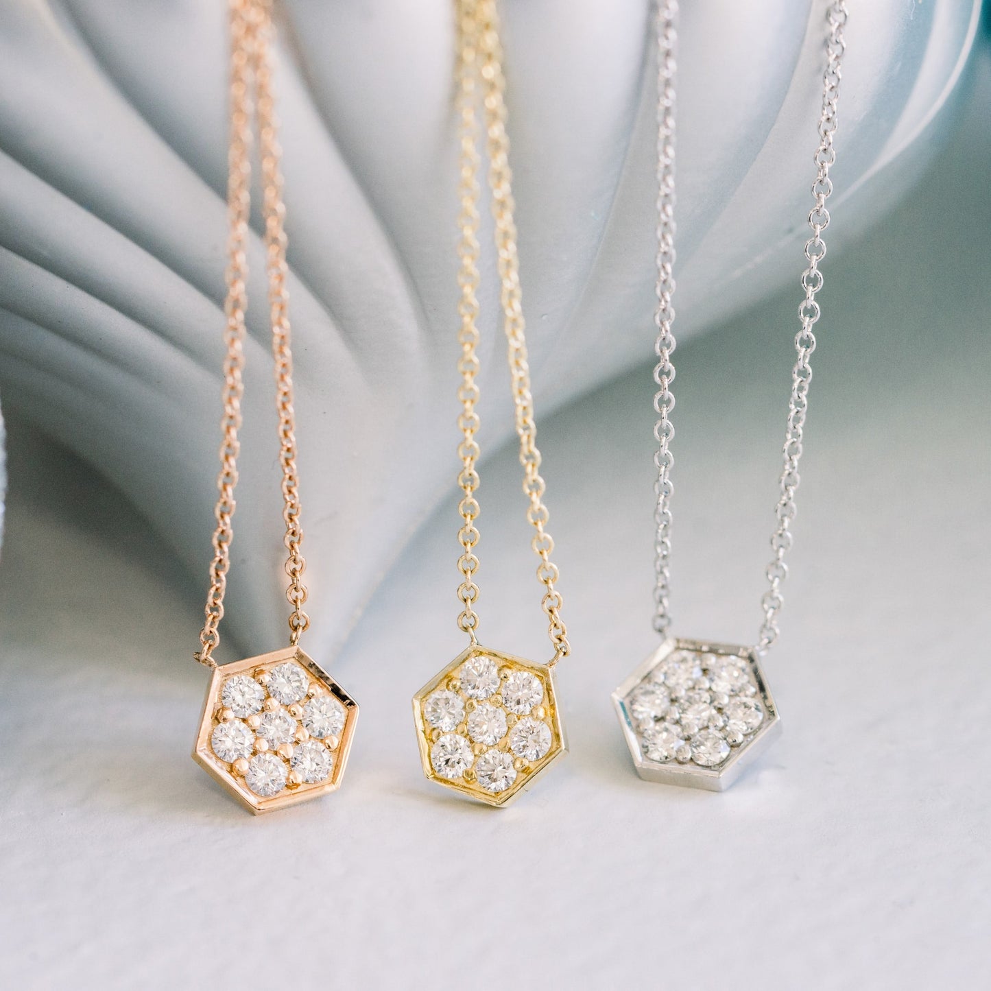 Minimalist Necklace with 0.21 TCW Round Cut Moissanite