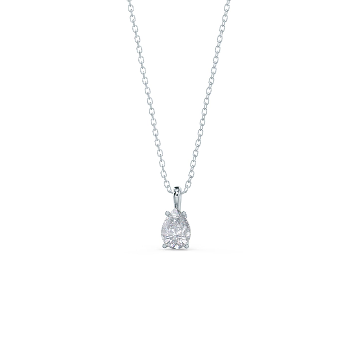 Solitaire Necklace with 0.50 CT Classic Pear Cut Moissanite
