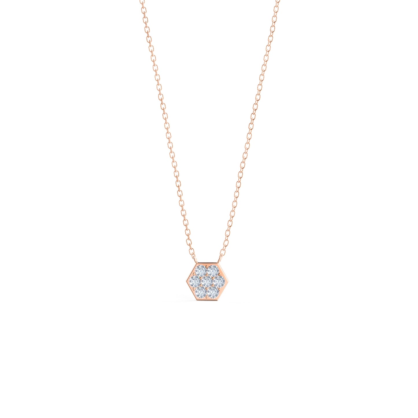 Minimalist Necklace with 0.21 TCW Round Cut Moissanite