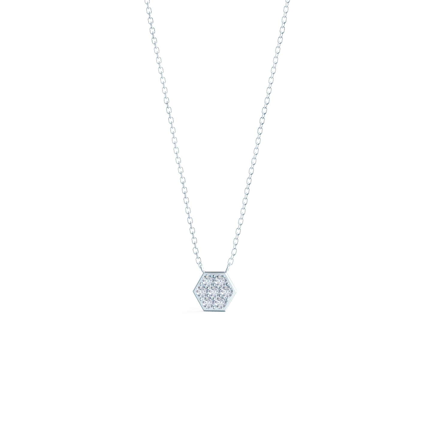 Minimalist Necklace with 0.21 TCW Round Cut Moissanite
